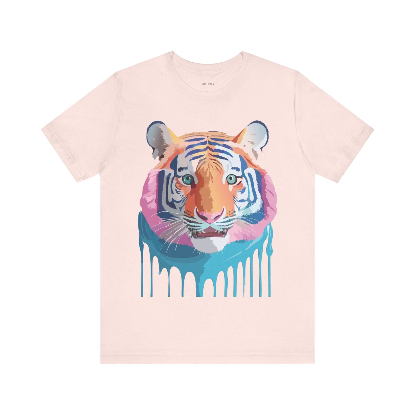 Natural Cotton Tee Shirt with Tiger