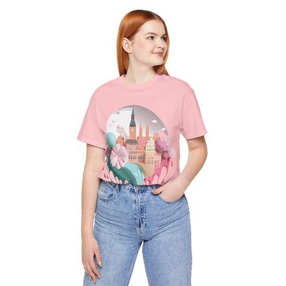 Natural Cotton Tee Shirt - Beautiful Places Collection - Prague Printify