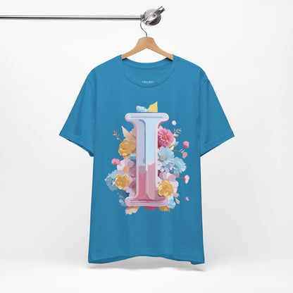 Natural Cotton Tee Shirt - Letters Collection - I Printify