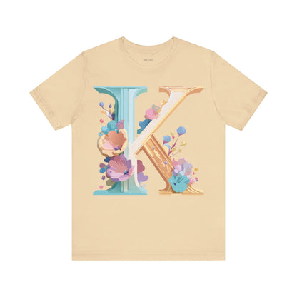 Natural Cotton Tee Shirt - Letters Collection - K Printify