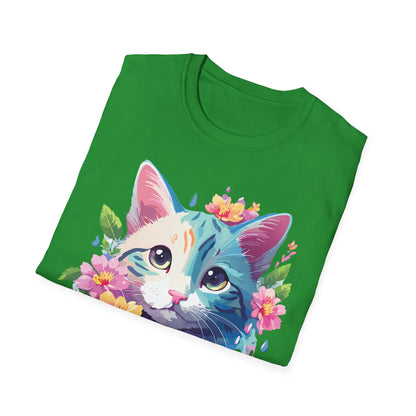 Cat Shirt Unisex Cat Lover Tee Premium Gildan Softstyle 64000 Lightweight