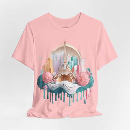 Natural Cotton Tee Shirt - Beautiful Places Collection - Paris Printify