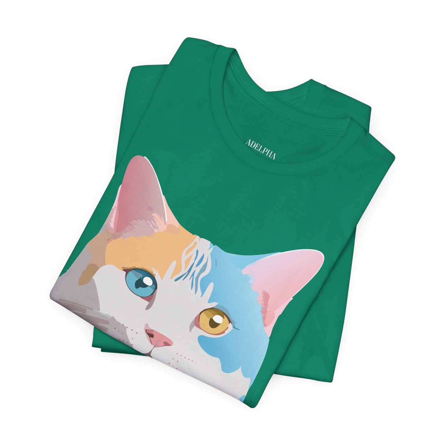 Natural Cotton Tee Shirt with Cat