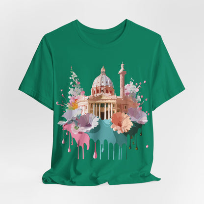 Natural Cotton Tee Shirt - Beautiful Places Collection - Rome Printify