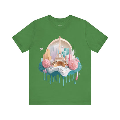 Natural Cotton Tee Shirt - Beautiful Places Collection - Paris Printify