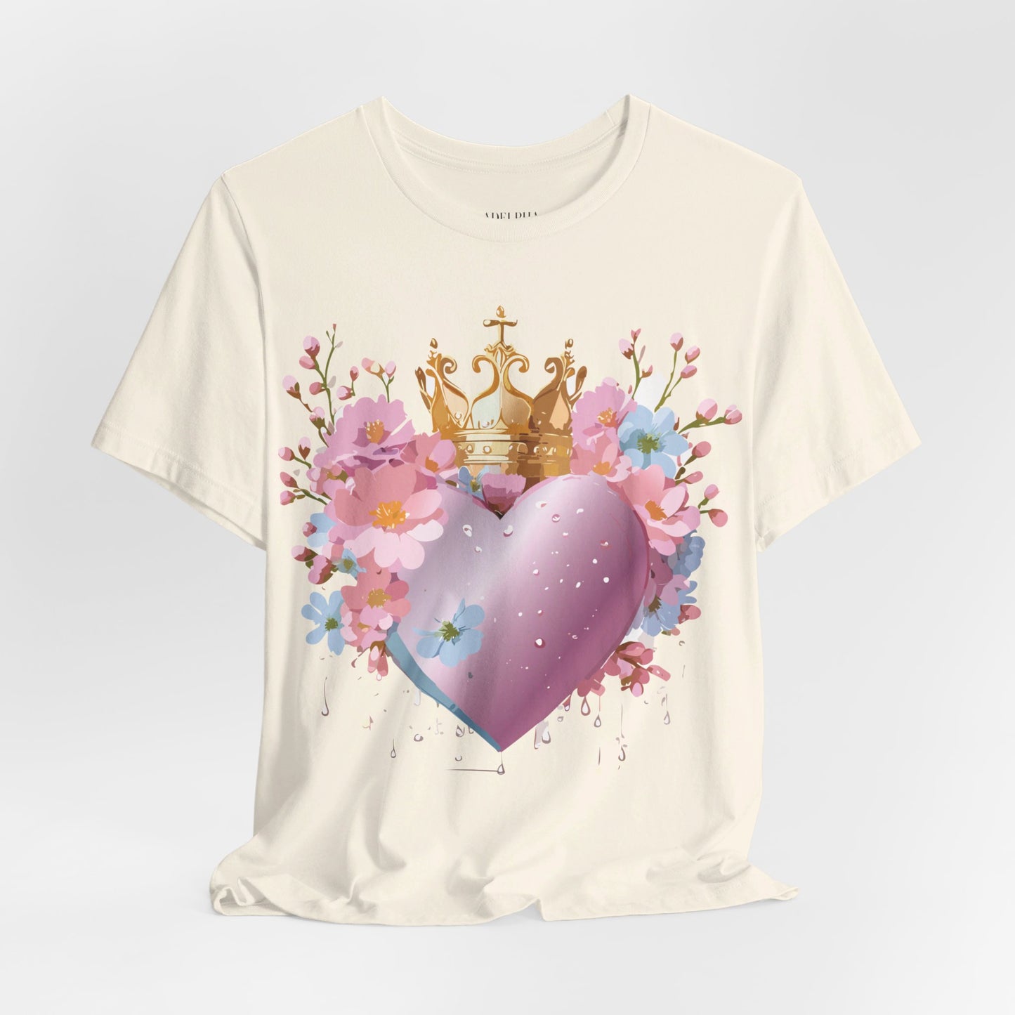 T-Shirt aus natürlicher Baumwolle – Love Story-Kollektion