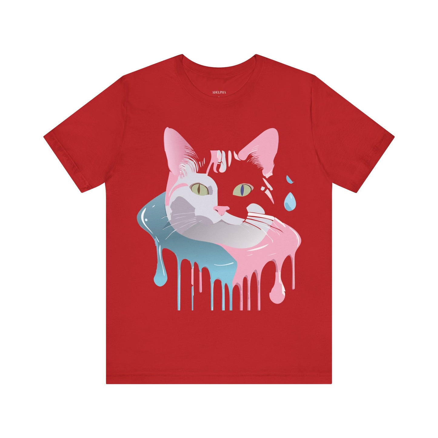 Natural Cotton Tee Shirt with Cat