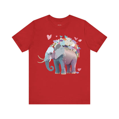 Natural Cotton Tee Shirt with Elephant Printify