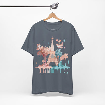 Natural Cotton Tee Shirt - Beautiful Places Collection - Paris Printify