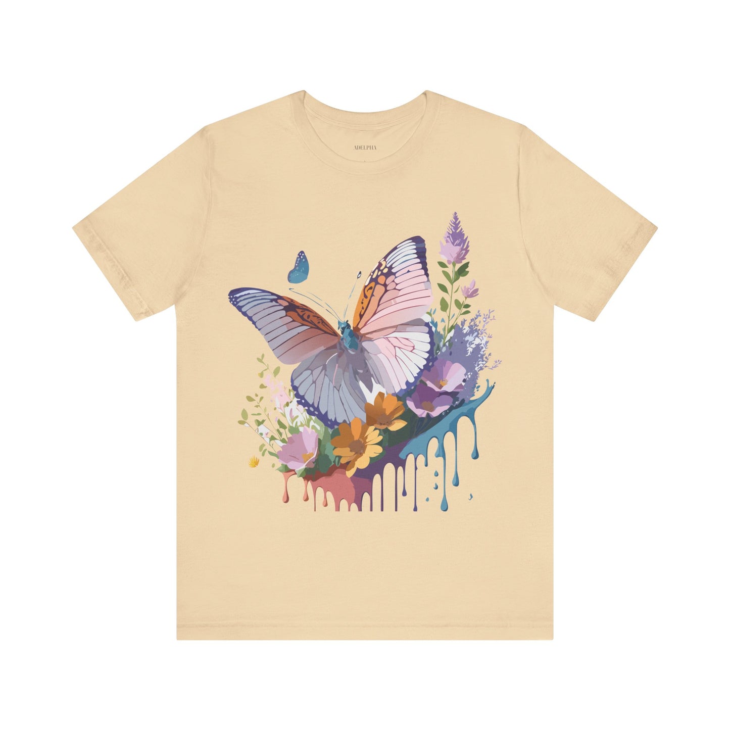 T-shirt en coton naturel avec papillon