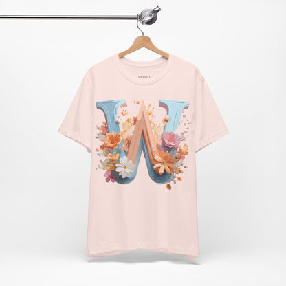 Natural Cotton Tee Shirt - Letters Collection - W Printify
