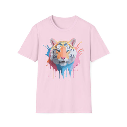 Tiger Print Unisex Softstyle T Shirt Gildan 64000 Comfort Tee