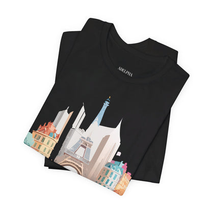 Natural Cotton Tee Shirt - Beautiful Places Collection - Paris Printify