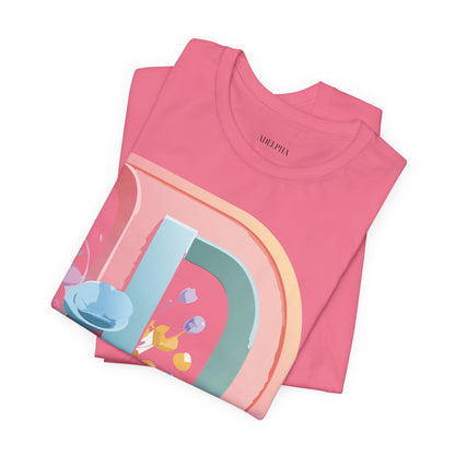 Natural Cotton Tee Shirt - Letters Collection - D Printify