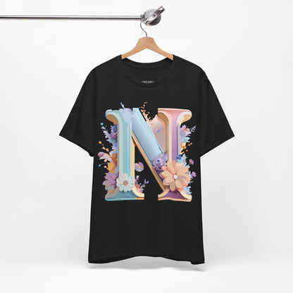 Natural Cotton Tee Shirt - Letters Collection - N Printify