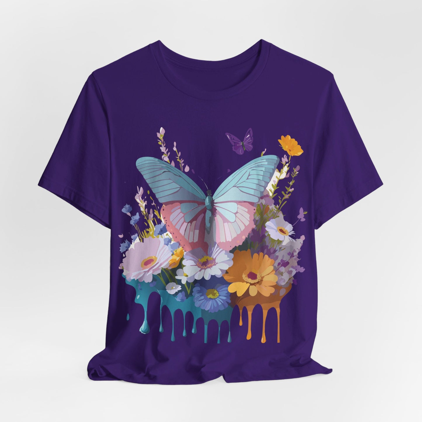 T-shirt en coton naturel avec papillon