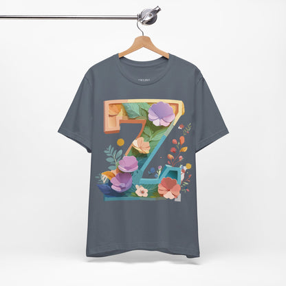Natural Cotton Tee Shirt - Letters Collection - Z Printify