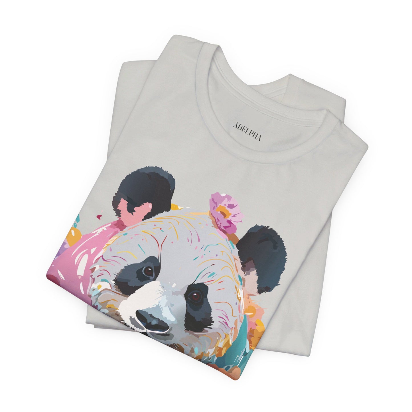 T-shirt en coton naturel avec panda