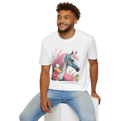 Horse Shirt Unisex Gildan Softstyle 64000 Cotton Tee With Animals