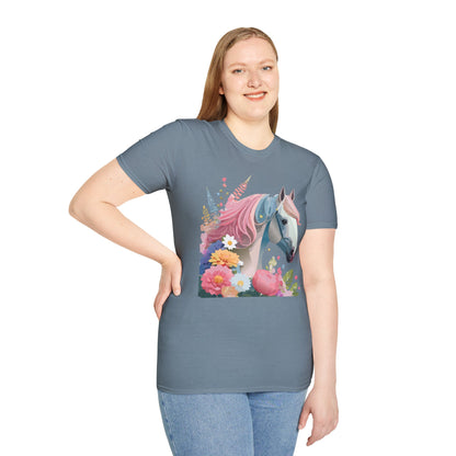 Horse Shirt Unisex Gildan Softstyle 64000 Cotton Tee With Animals