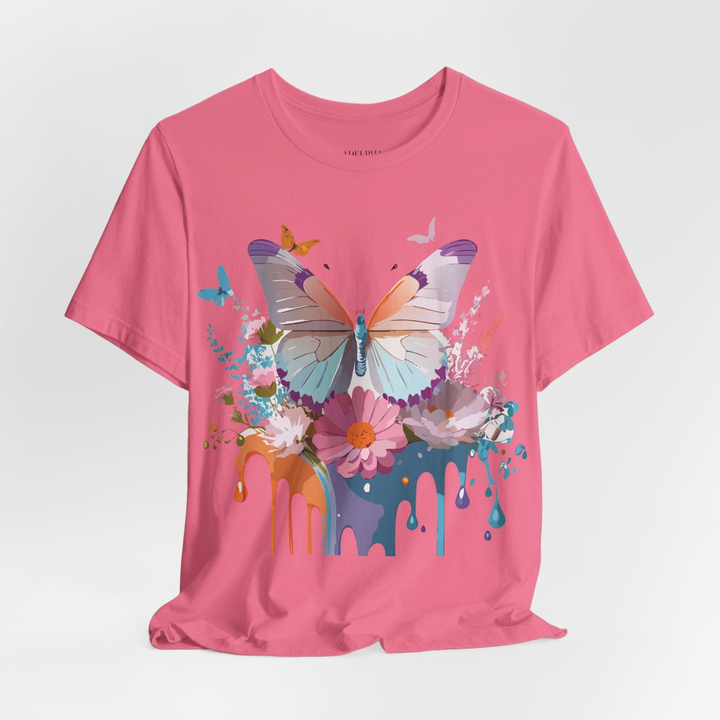 T-shirt en coton naturel avec papillon