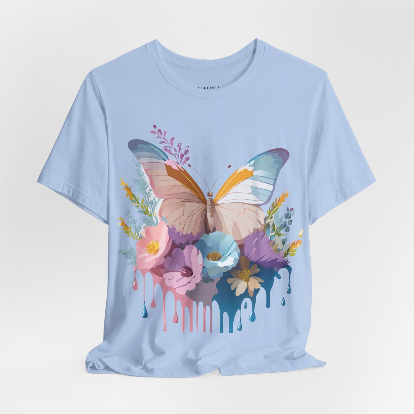 T-shirt en coton naturel avec papillon