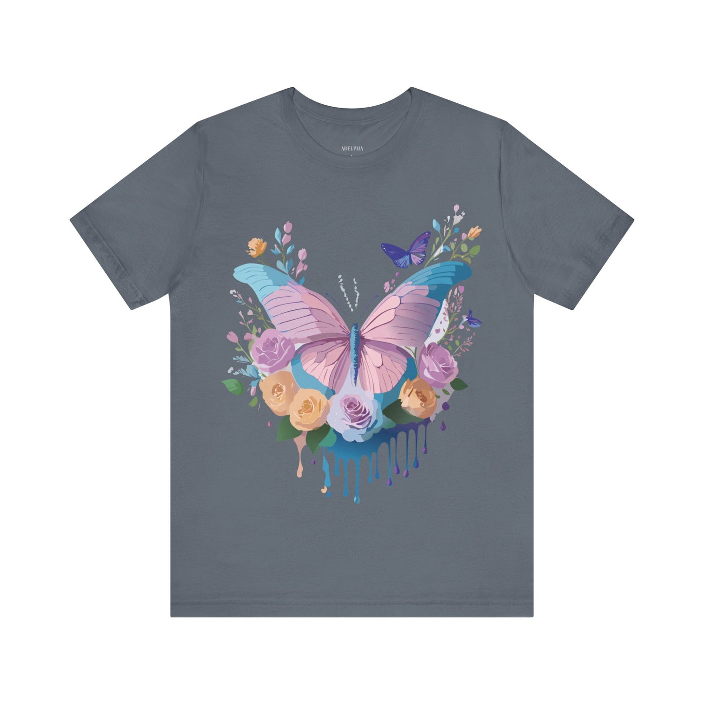 T-shirt en coton naturel avec papillon