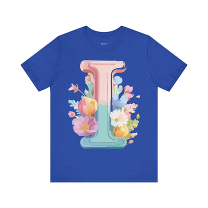 Natural Cotton Tee Shirt - Letters Collection - I Printify