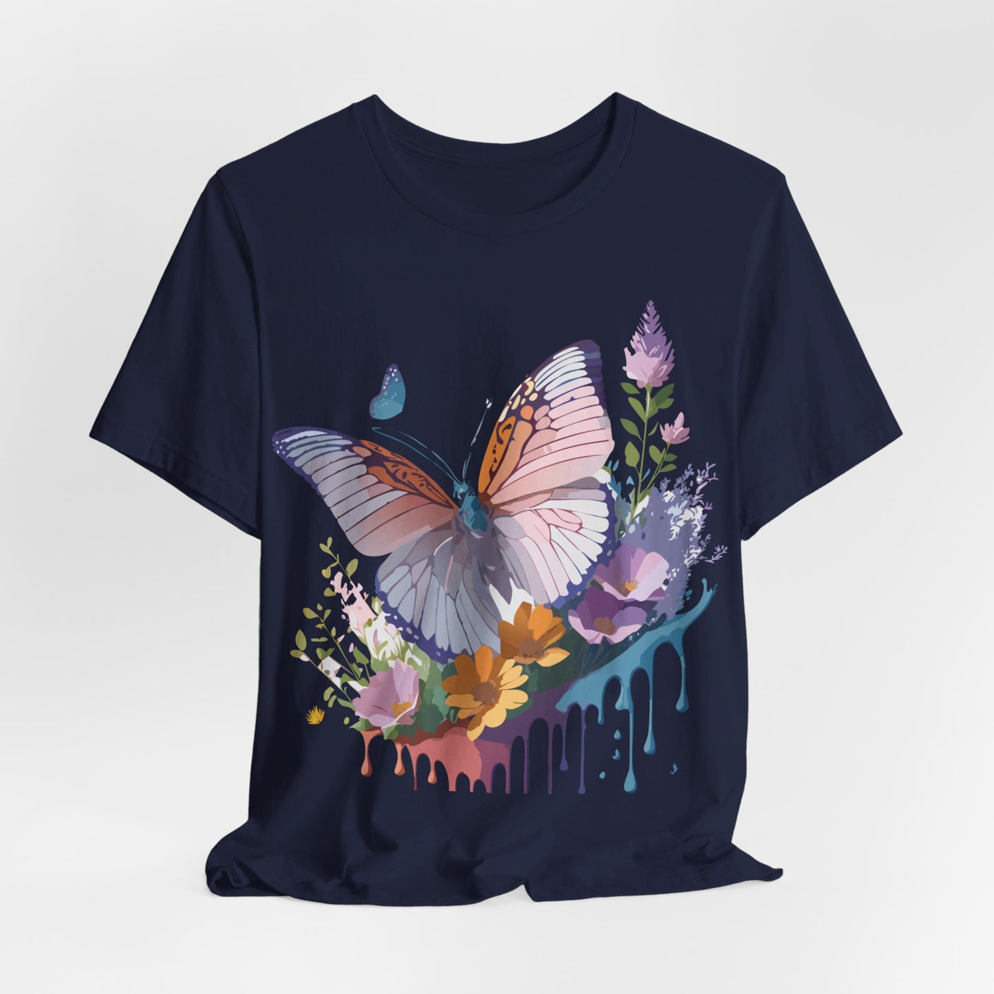 T-Shirt aus natürlicher Baumwolle mit Schmetterling