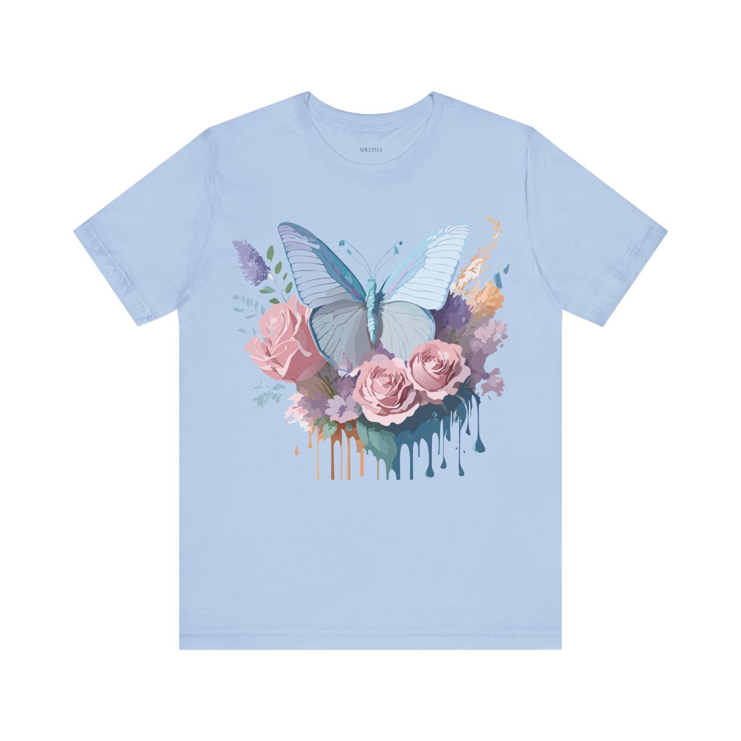 T-shirt en coton naturel avec papillon