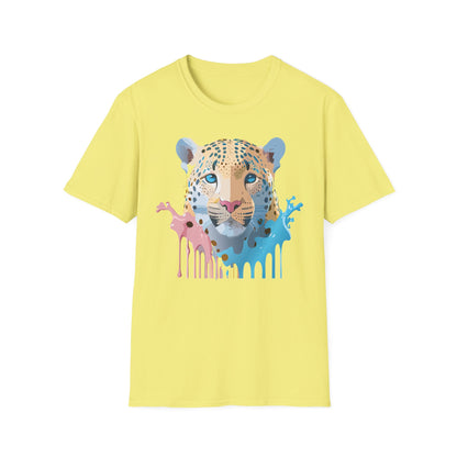 Unisex Cheetah Print Gildan Softstyle 64000 Short Sleeve T Shirt