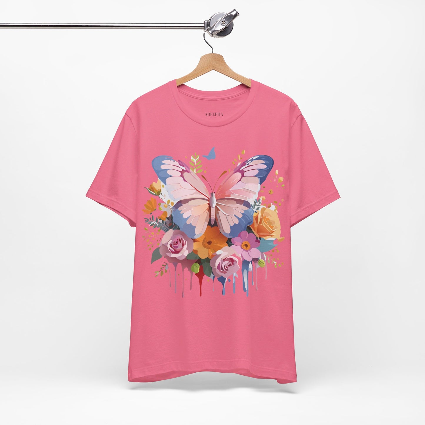 T-shirt en coton naturel avec papillon