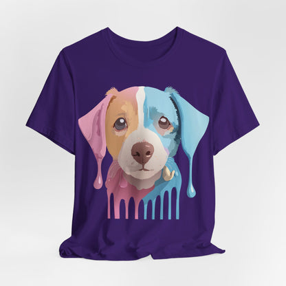 Natural Cotton Tee Shirt with Dog Printify