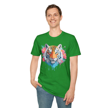 Tiger Shirt Unisex Animal Tee 100 Percent Ring Spun Cotton Softstyle
