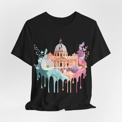 Natural Cotton Tee Shirt - Beautiful Places Collection - Rome Printify