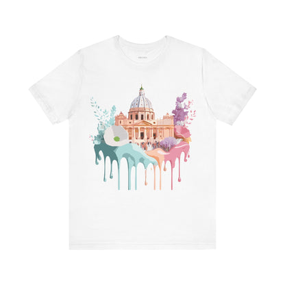 Natural Cotton Tee Shirt - Beautiful Places Collection - Rome Printify