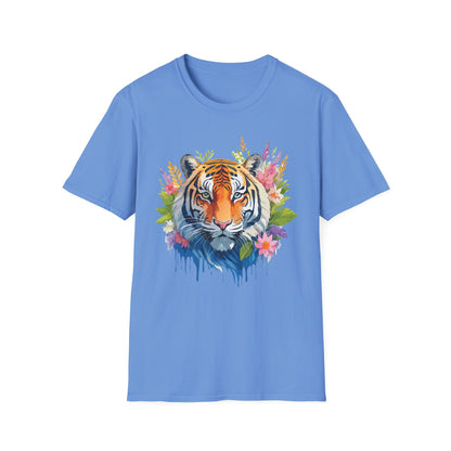 Tiger Print Unisex Gildan Softstyle Tee 64000 100 Percent Ring Spun Cotton