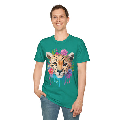 Cheetah Print Unisex Softstyle T Shirt Gildan 64000 Tee For Everyday Comfort