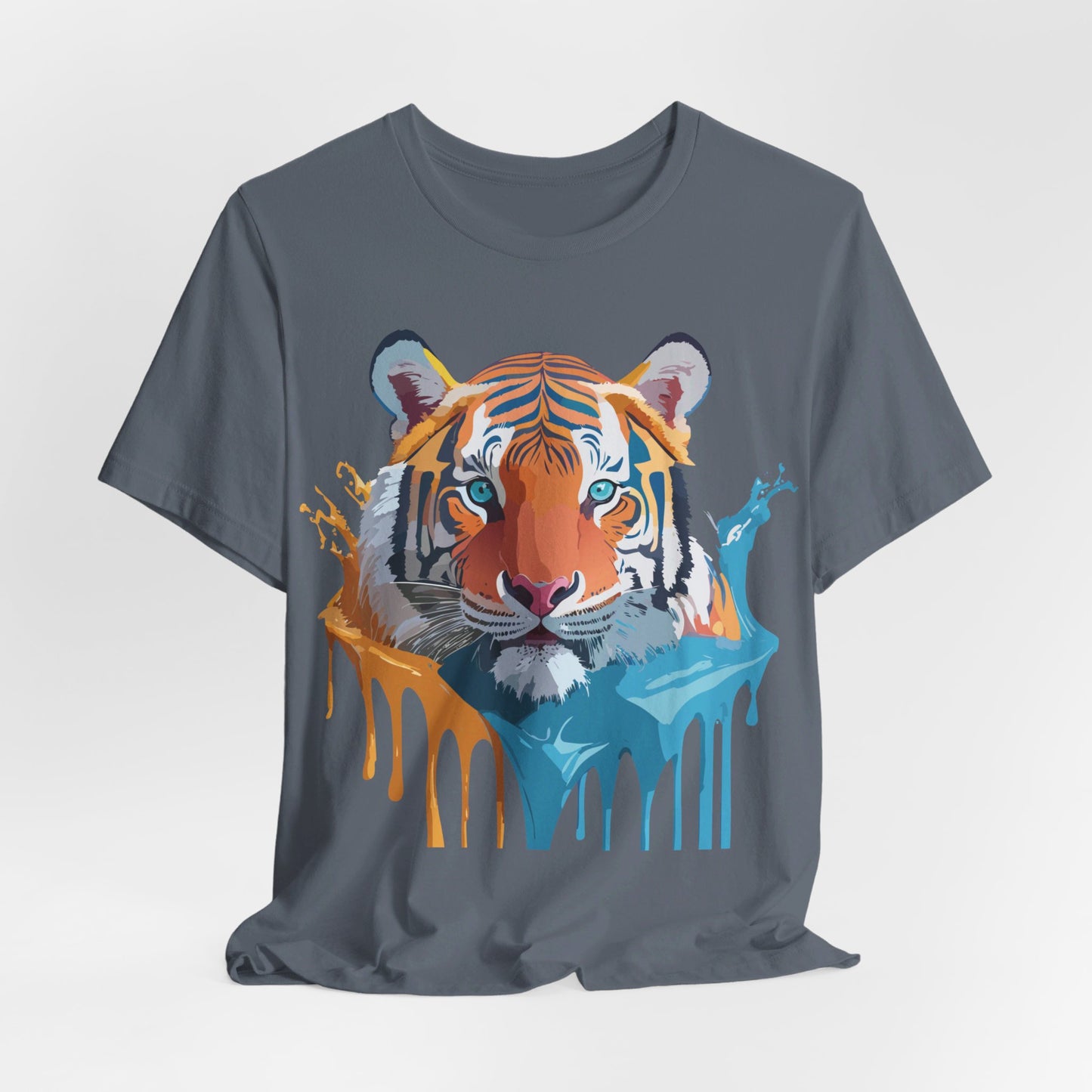 Natural Cotton Tee Shirt with Tiger