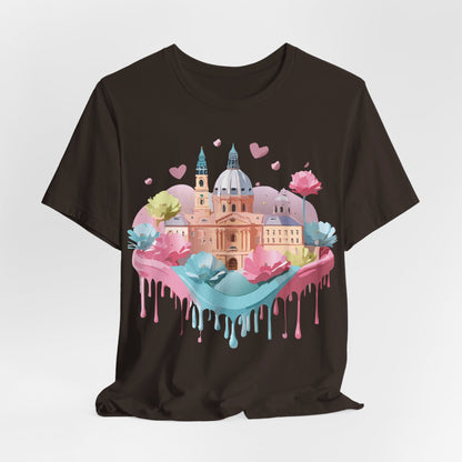 Natural Cotton Tee Shirt - Beautiful Places Collection - Prague Printify