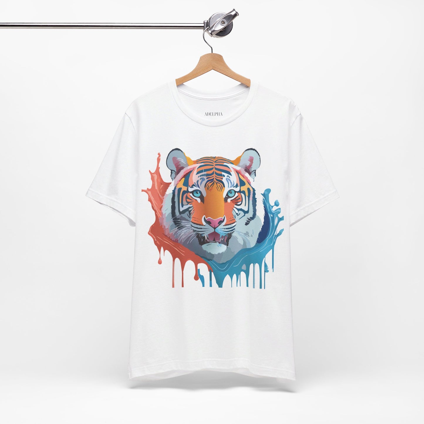 Natural Cotton Tee Shirt with Tiger