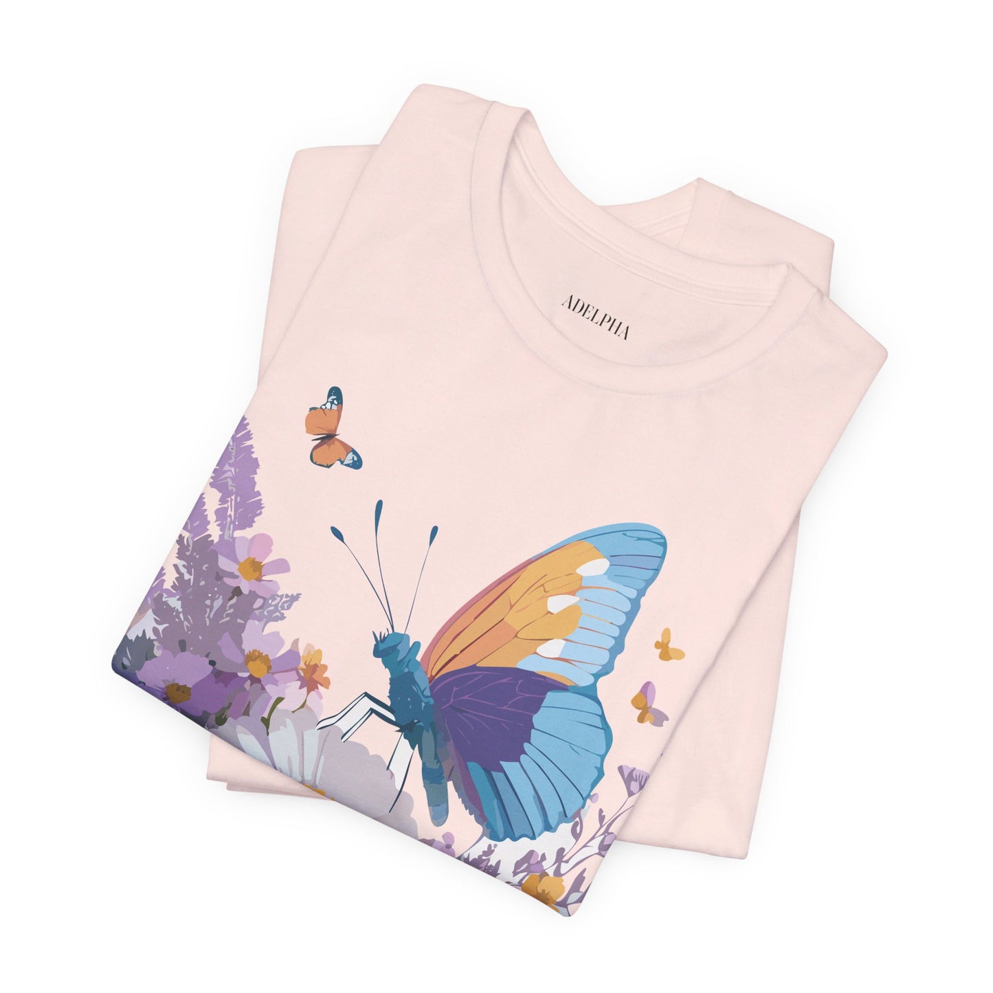 T-shirt en coton naturel avec papillon