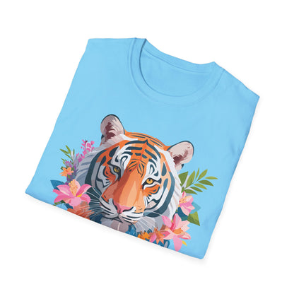 Tiger Shirt Unisex Animal Tee Gildan Softstyle 64000 Cotton Tee
