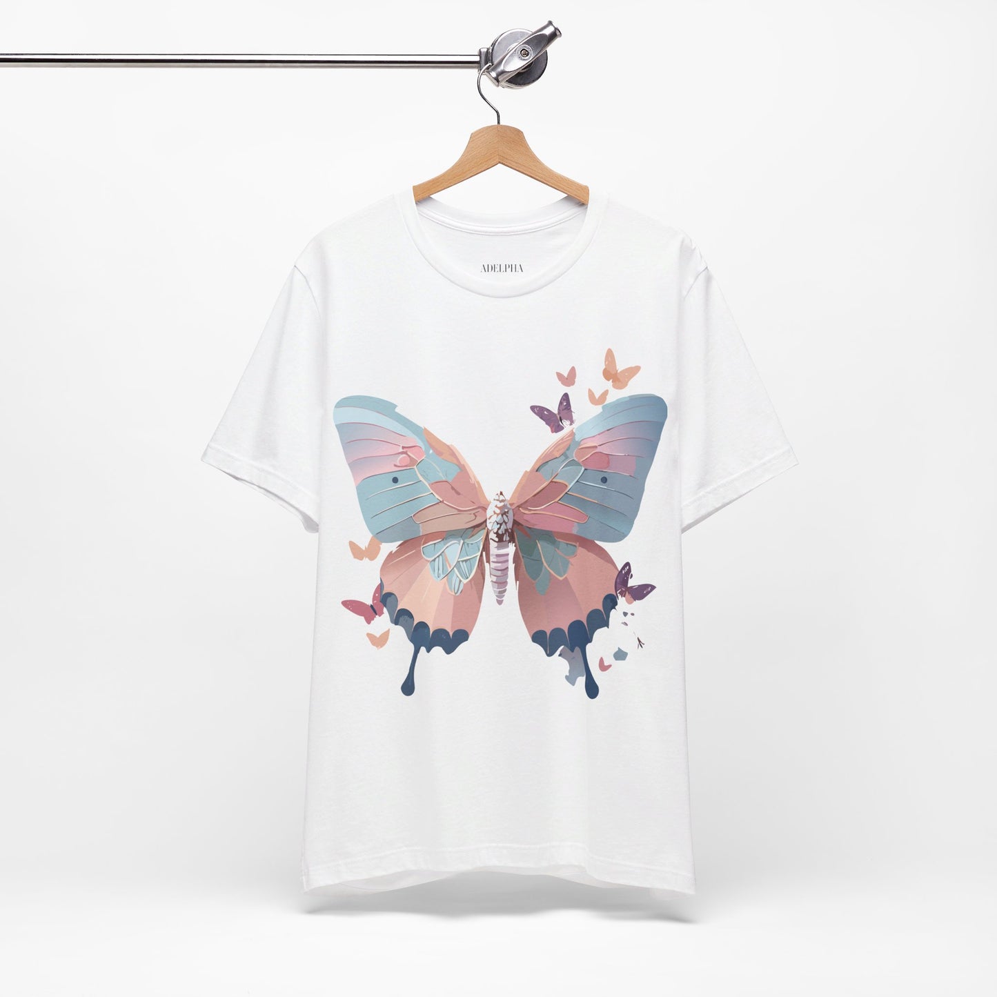 T-Shirt aus natürlicher Baumwolle mit Schmetterling