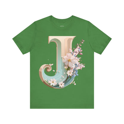 Natural Cotton Tee Shirt - Letters Collection - J Printify