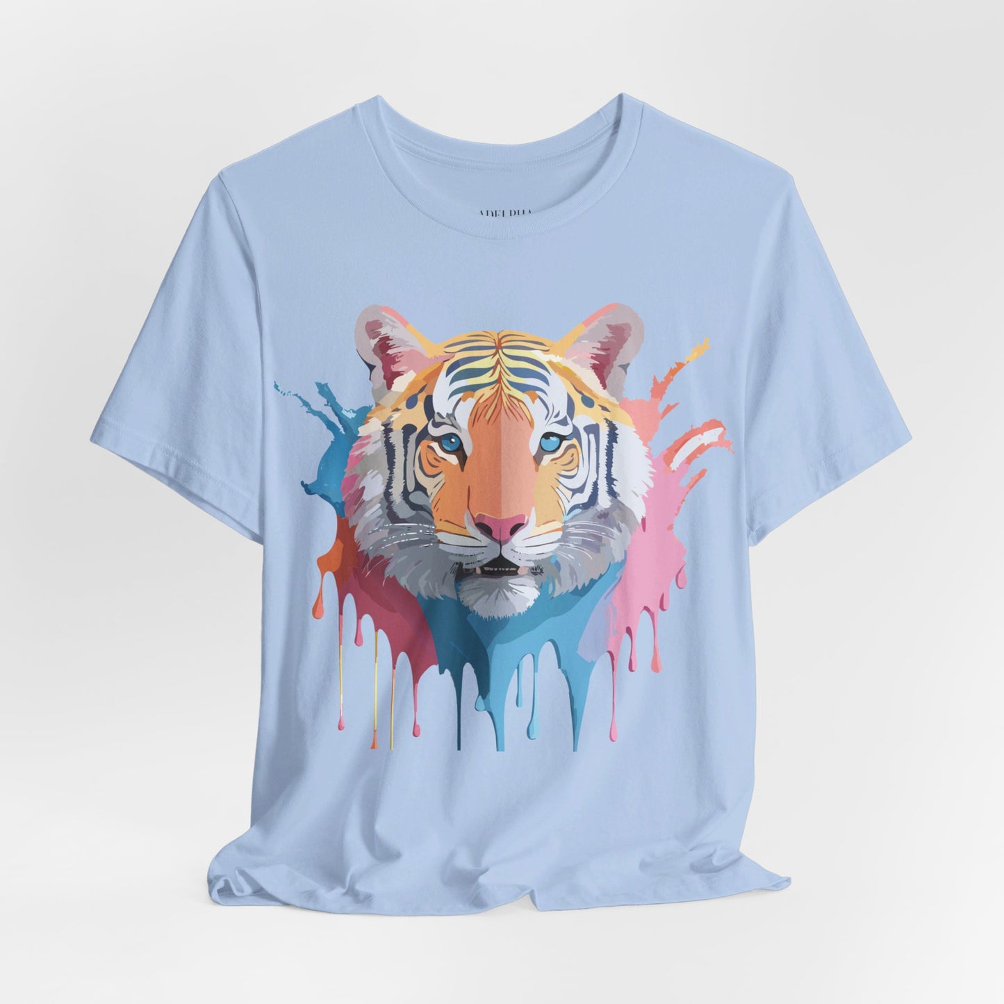 Natural Cotton Tee Shirt with Tiger