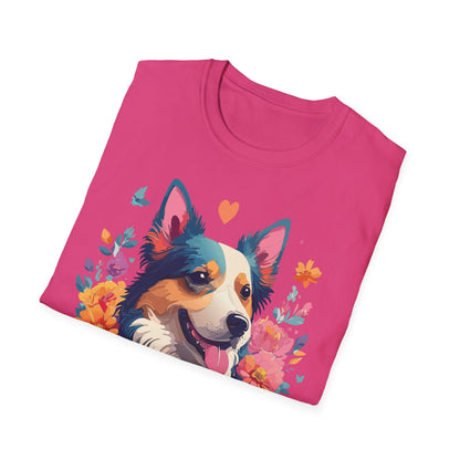 Animal Print Dog Shirt Unisex Softstyle Cotton Tee For Pet Lovers