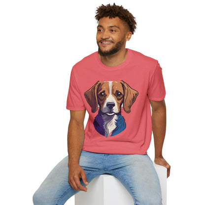 Dog Shirt Unisex Animal Print Tee Softstyle 100 Percent Cotton Gildan 64000