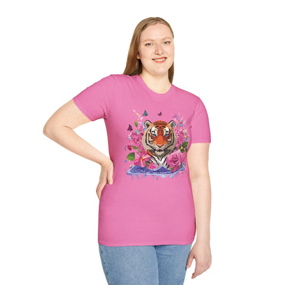 Tiger Shirt Unisex Gildan Softstyle Cotton Tee 100 Percent Ring Spun Comfort