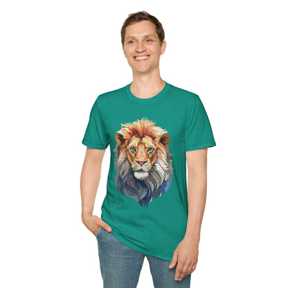 Floral Lion Shirt Unisex Tee Softstyle Gildan 64000 Comfort Fit